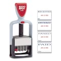 Cosco 2000Plus Model S 360 Self-Inking Two-Color Message Dater, 5 Years, Blue/Red Ink 032519